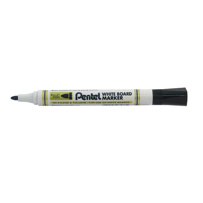 Pentel White Marker Fine Bullet Point single blister card X100WS